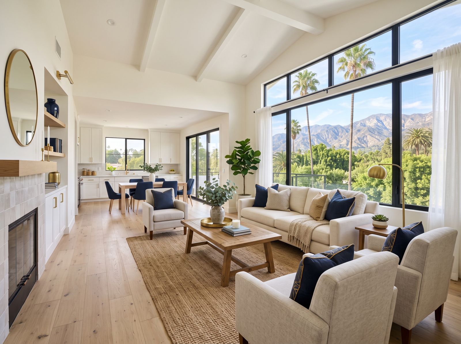 Bright, move-in-ready living room with large windows